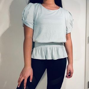 NWT Meraki Mint Green Peplum Shirt